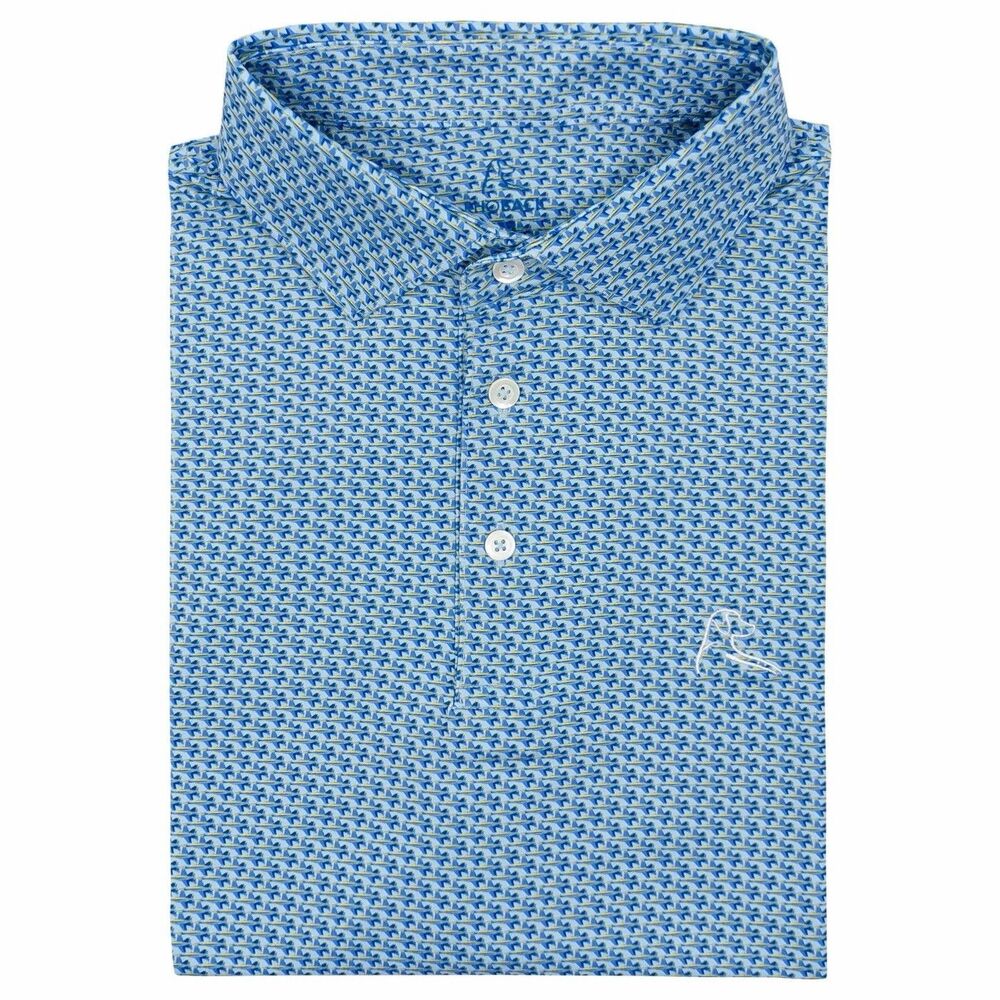 Rhoback Blue Angels Mens XL The Flyover Fighter Jet Performance Golf Polo Shirt - Picture 2 of 16